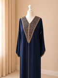 Gandoura Sultana Crepe Navy Blue