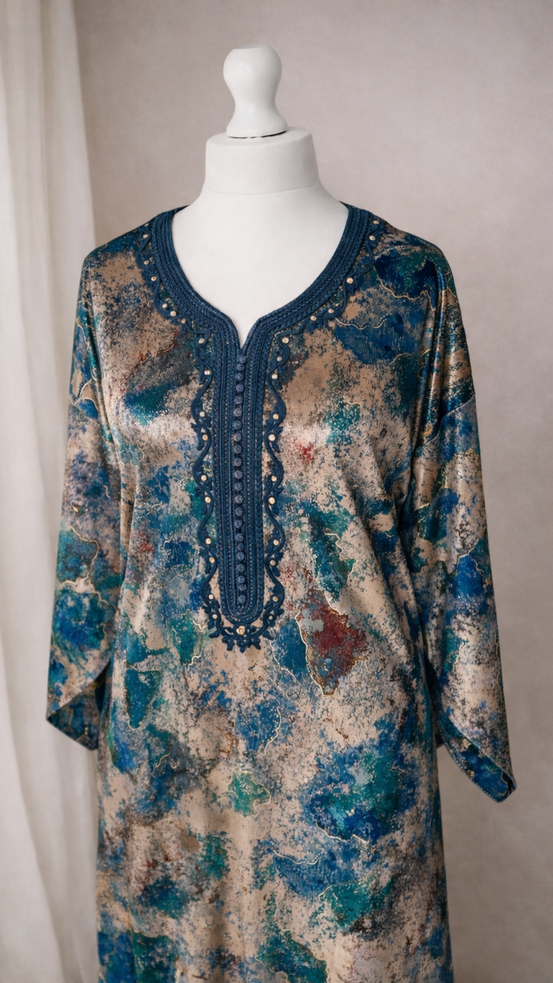 Gandoura Amira Velour Blue