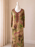 Gandoura Jawhara Satin Green/Purple