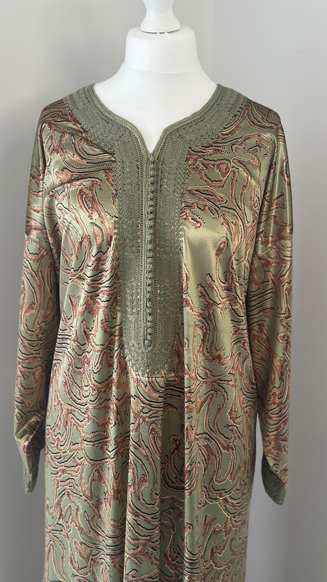 Gandoura Amira Velour Olive