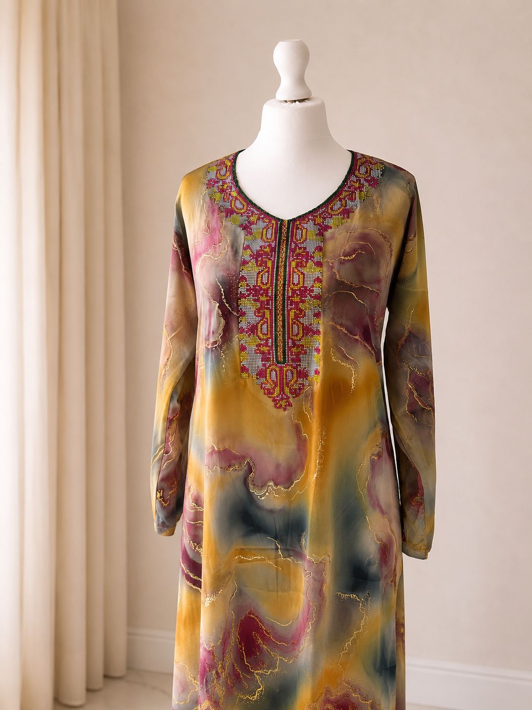 Gandoura Jawhara Satin Multicolour