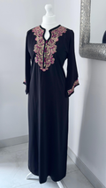 Black Embroidered Gandoura